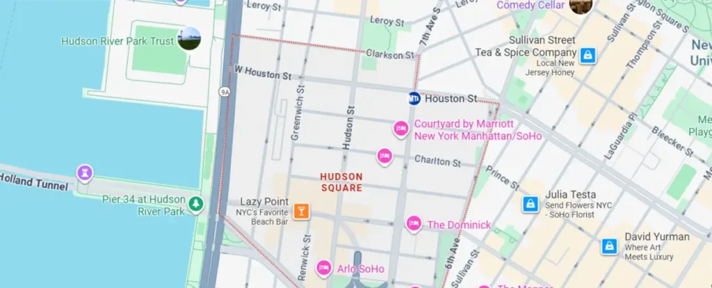Areas We Serve in Hudson Square Areas We Serve in Hudson Square